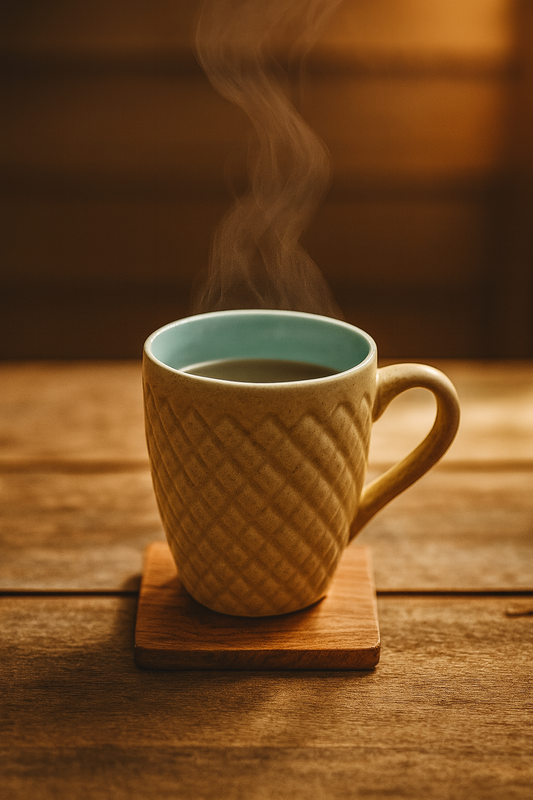 Bhokals Bone China Sky Blue Cream Coffee Mug