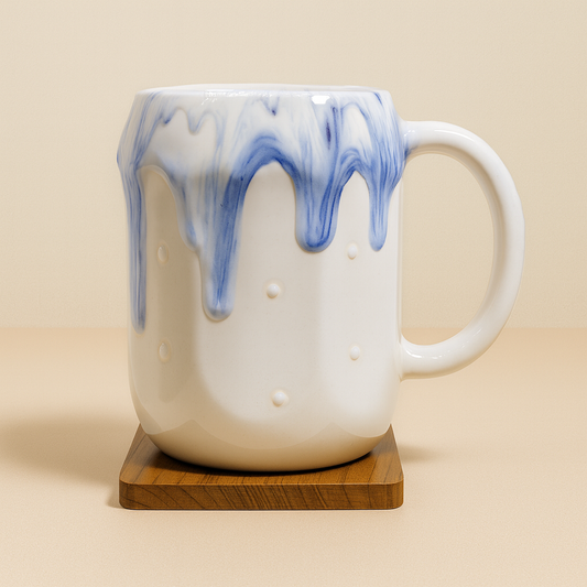 Bhokals Big Dots Print White Coffee Mug