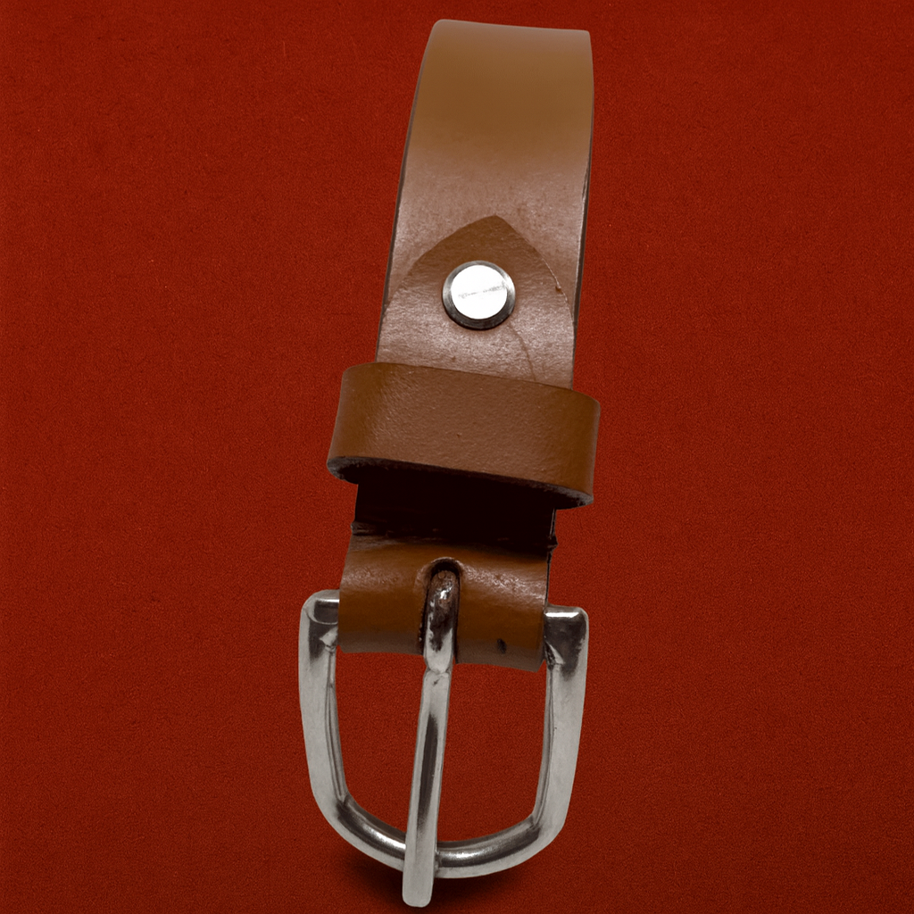Bhokals Women Solid Tan Leather Belt