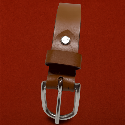 Bhokals Women Solid Tan Leather Belt