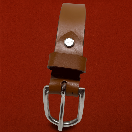 Bhokals Women Solid Tan Leather Belt