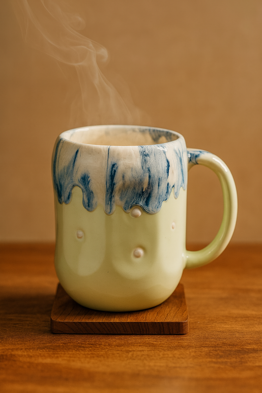 Bhokals Big Dots Print Green Coffee Mug