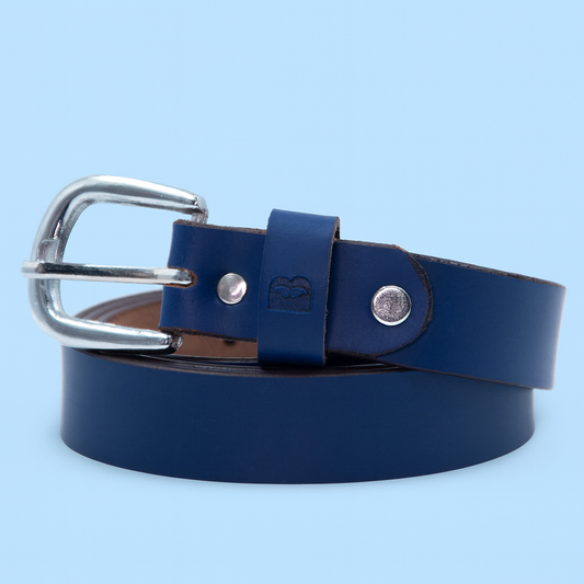 Bhokals Women Blue Leather Belt