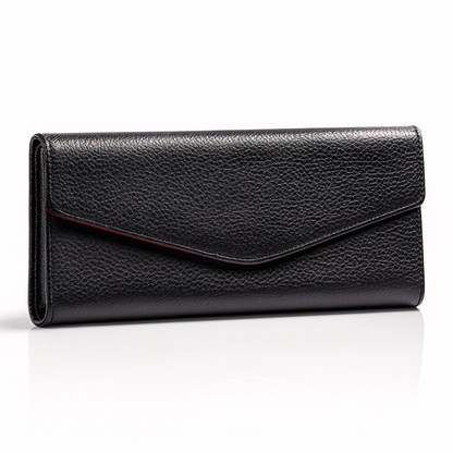 Leather solid black sunglass cover