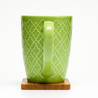 Bhokals Flower Texture Green Coffee Mug