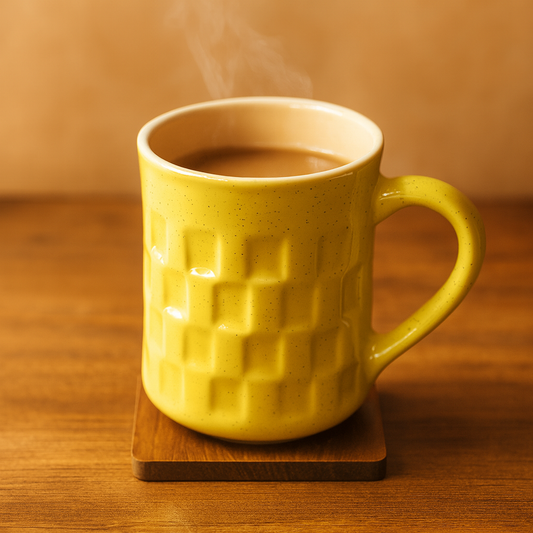 Bhokals Texture Pattern Yellow Coffee Mug