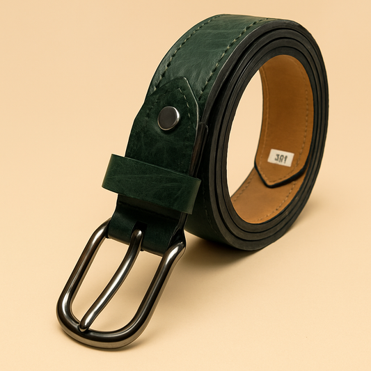 Bhokals Women Green Crocs Leather Belt