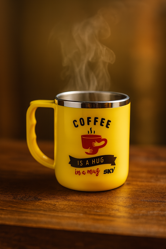 Jolly Steel Small Yellow Coffee Mug