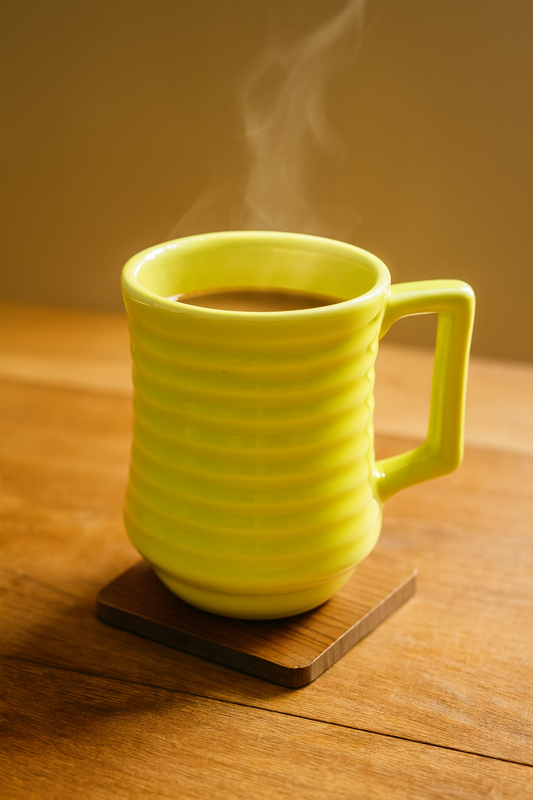 Bhokals Line Texture Pattern Green Coffee Mug