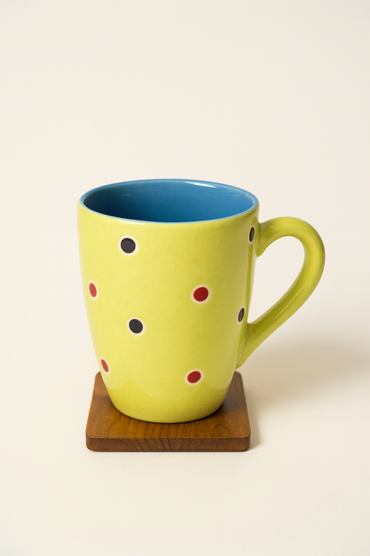 Bhokals Dots Printed Green Blue Coffee Mug