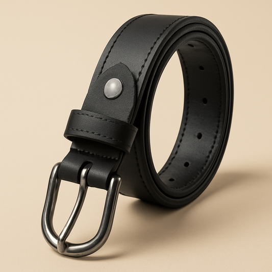 Bhokals Women Black Leather Belt