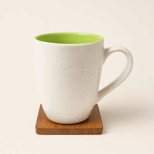 Bhokals Dots Print Green White Coffee Mug