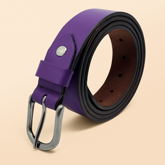 Bhokals Women Purple Leather Belt