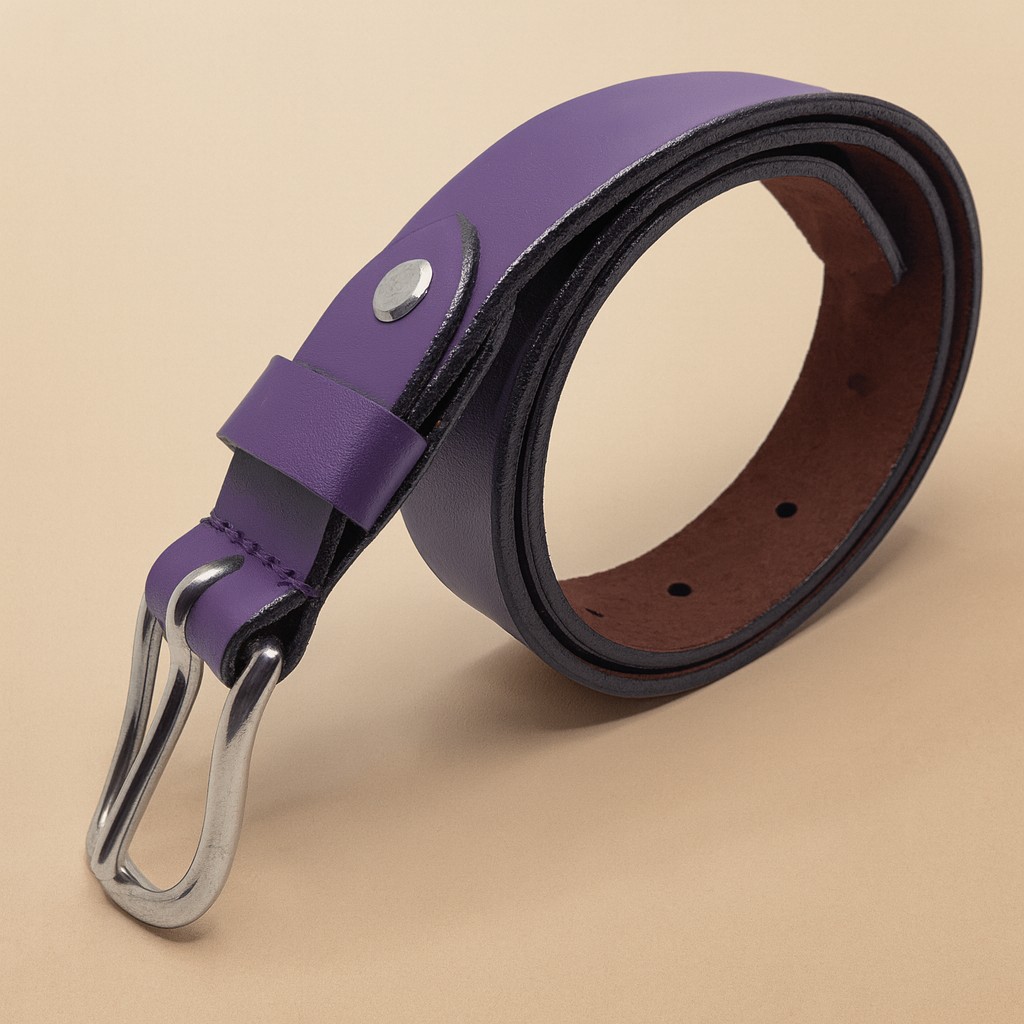 Bhokals Women Purple Leather Belt