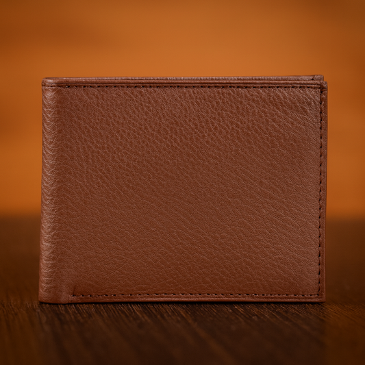 Leather  Brown Zip Men Wallet