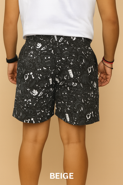 Grey Ghost Printed Cotton Boxer For Men