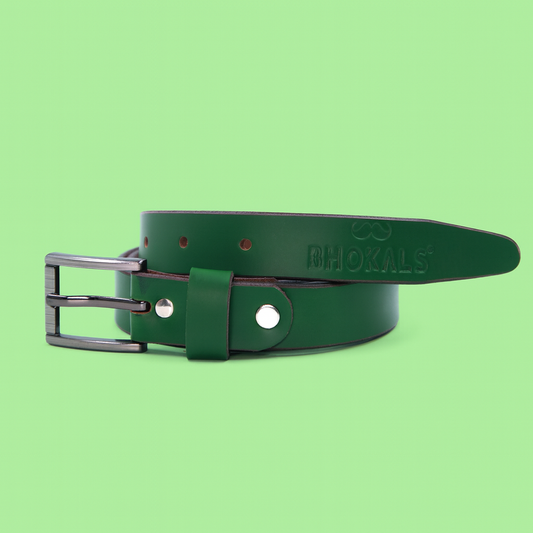 Bhokals Women Green Leather Belt