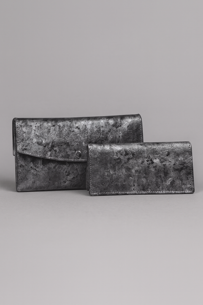 Leather Grey Texture Women Wallet