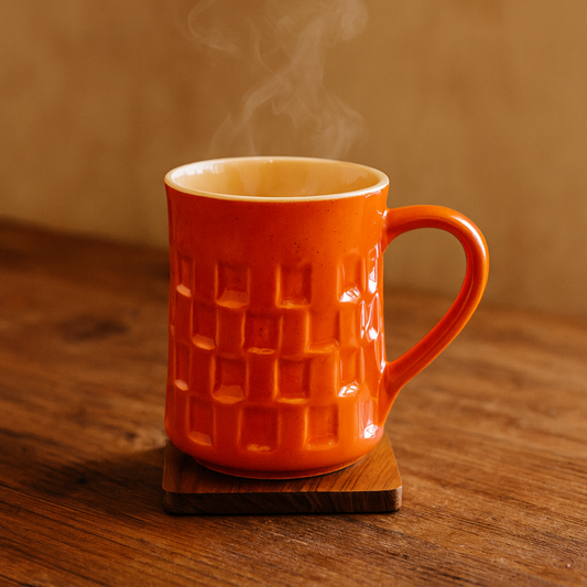 Bhokals Texture Pattern Orange Coffee Mug
