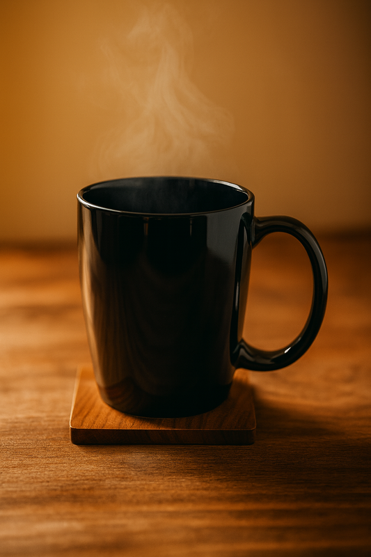 Bhokals Solid Black Round Coffee Mug