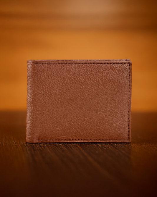 Leather  Brown Zip Men Wallet