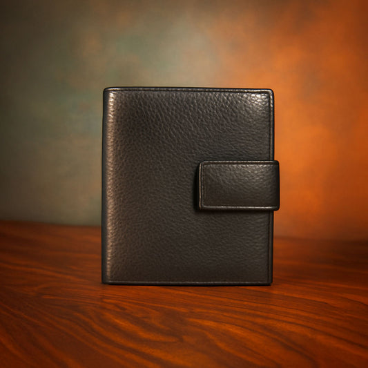 Leather Black Vertical Men Wallet