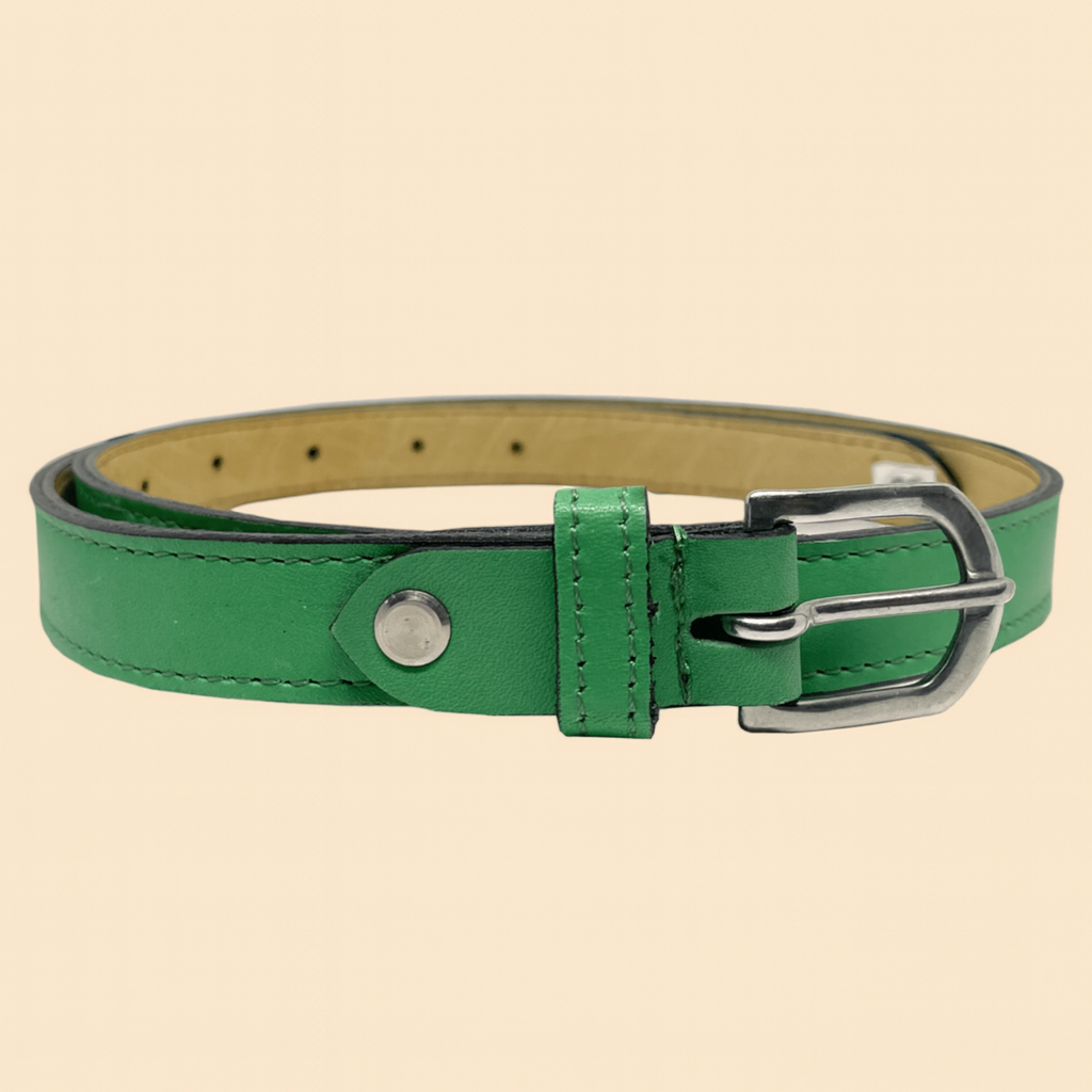 Bhokals Women Light Green Leather Belt
