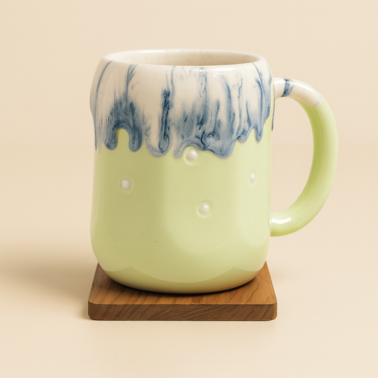 Bhokals Big Dots Print Green Coffee Mug