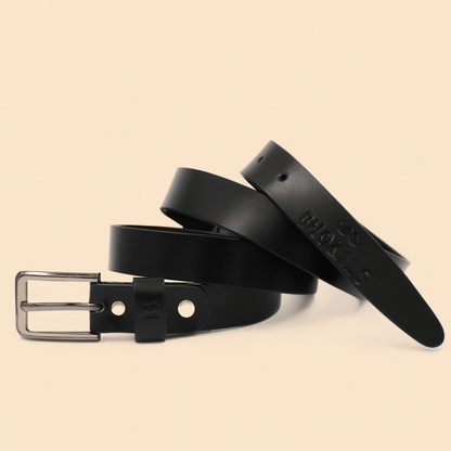 Bhokals Women Black Leather Belt