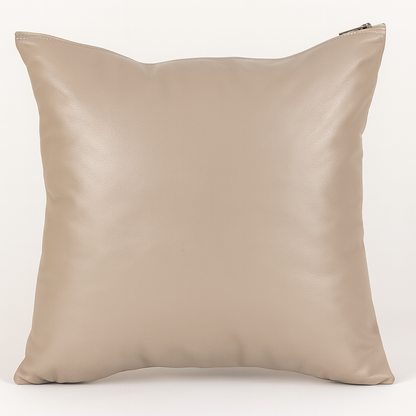 Leather Solid Grey Cushion