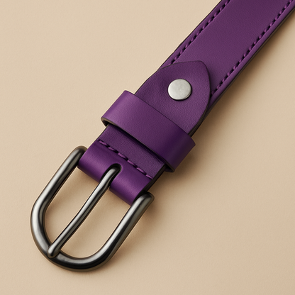 Bhokals Women Purple Leather Belt