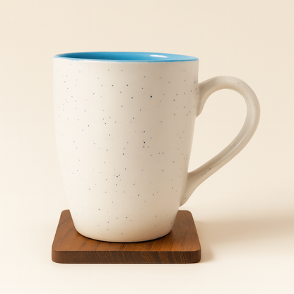 Bhokals Dots Print Sky Blue White Coffee Mug