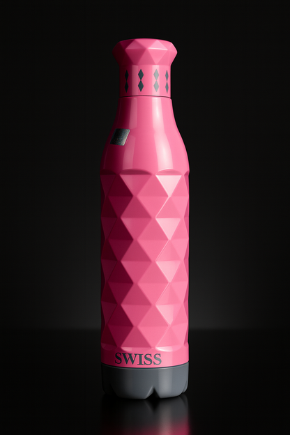 Swiss Printed Pu 750ml Pink Water Bottle
