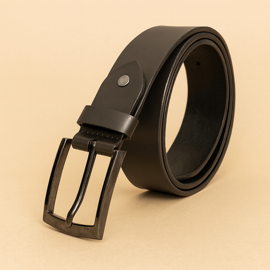 Bhokals Men Solid Brown Formal Leather Belt
