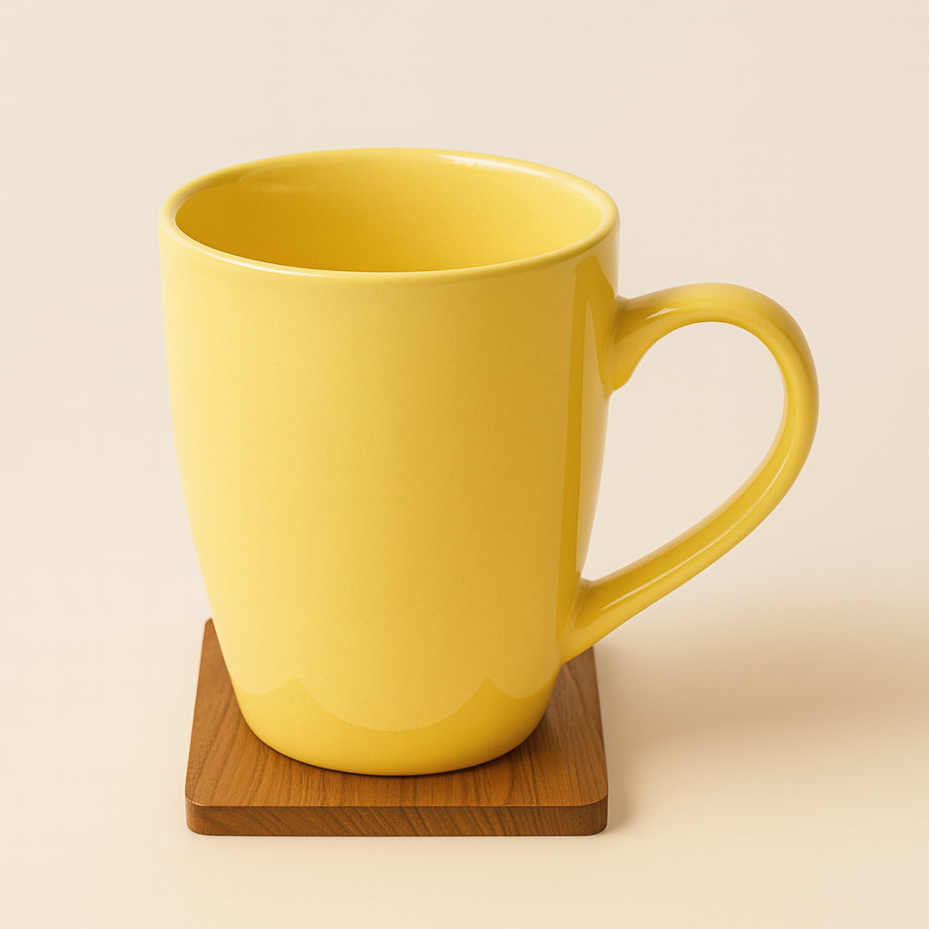 Bhokals Solid  Yellow Coffee Mug