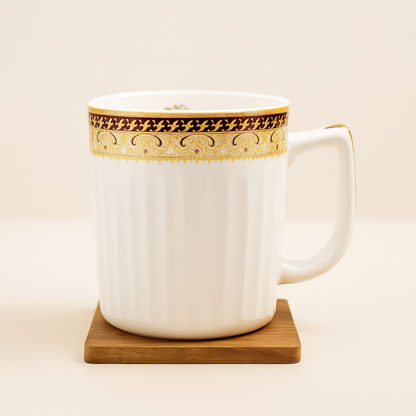 Bhokals Border Texture White Coffee Mug