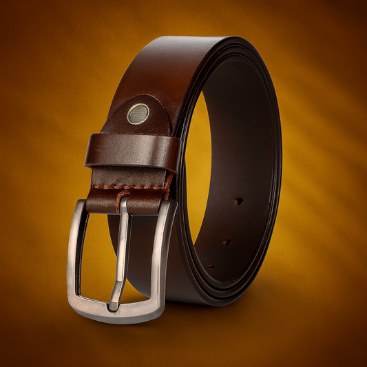 Bhokals Men Brown Casual Leather Belt