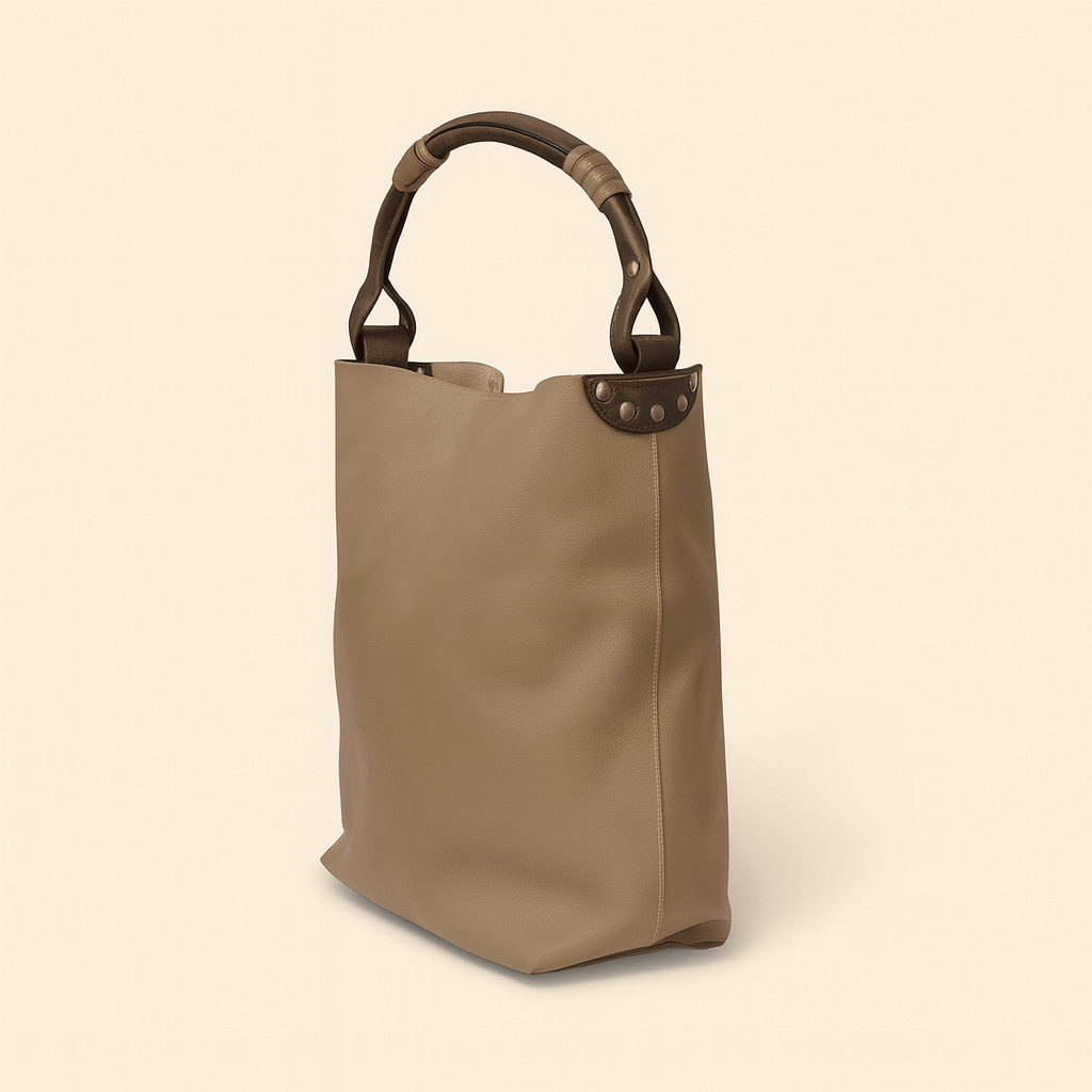 Leather Solid Grey Women Shoulder Bag
