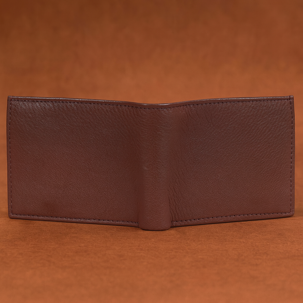 Leather  Brown Zip Men Wallet