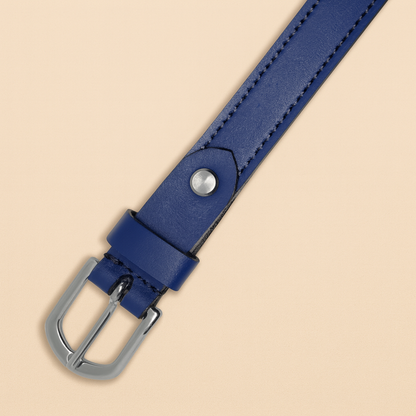 Bhokals Women Solid Blue Leather Belt