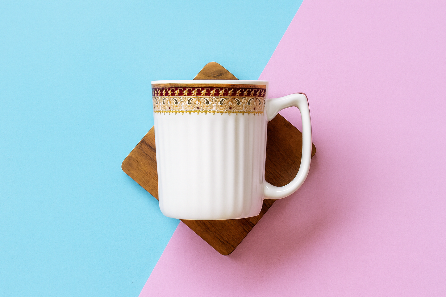 Bhokals Border Texture White Coffee Mug