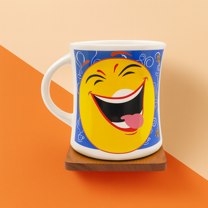 Bhokals Dad Bees Blue Printed White Coffee Mug