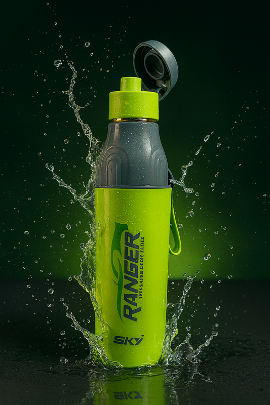 Sky Ranger Printed 1000ml Green Stainless Steel Water Bottle