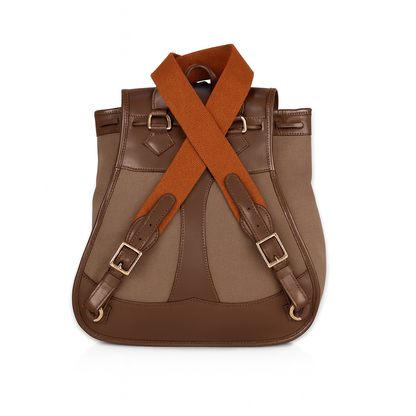 Canvas Solid Green Travel Back Pack