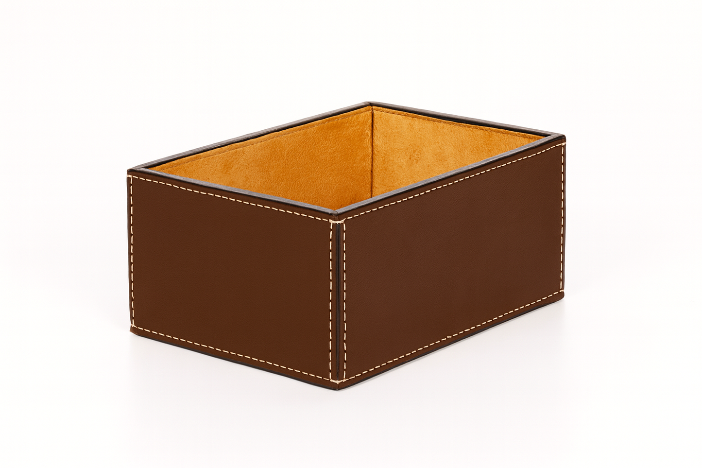 Leather Brown Big Paper Holder Tray