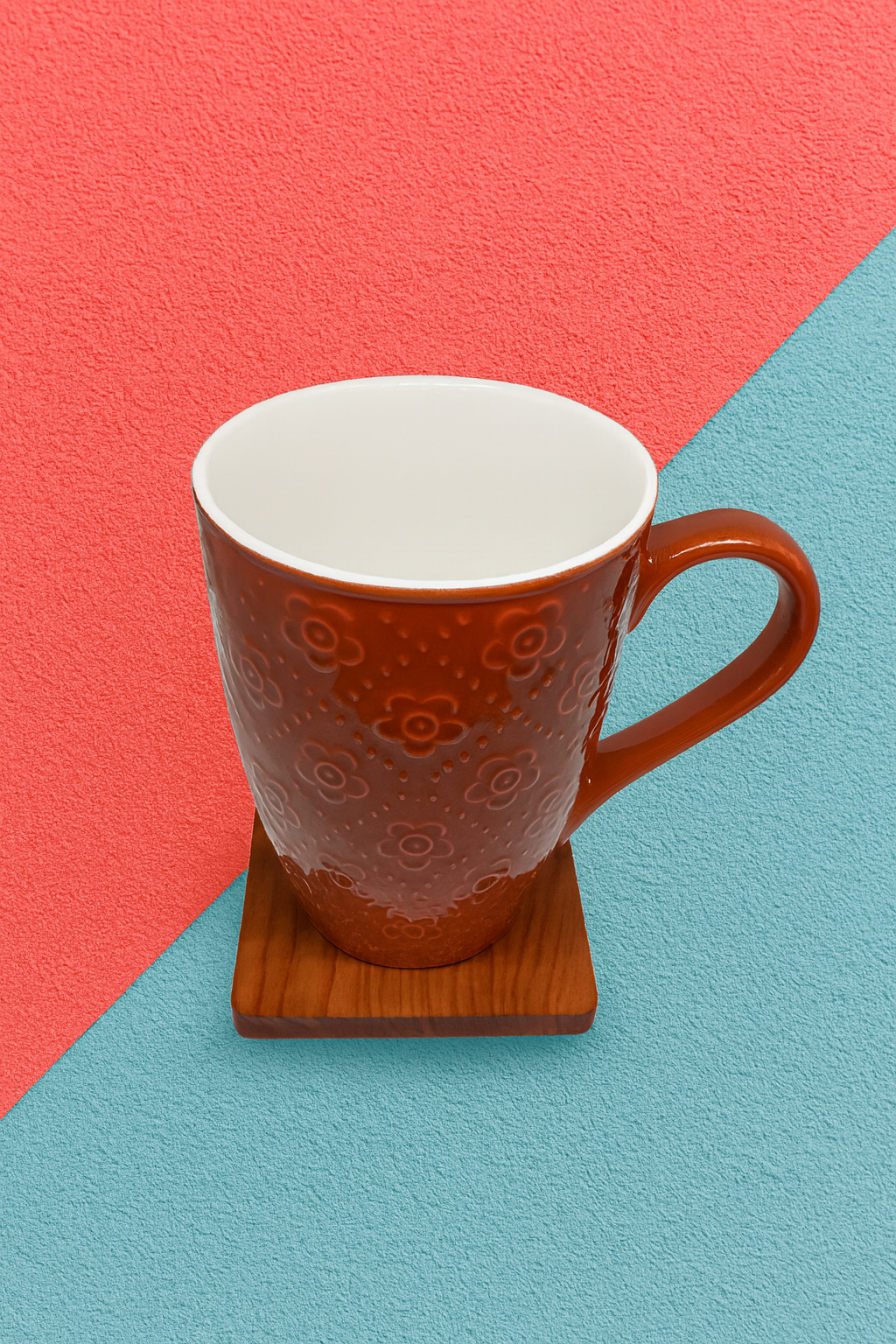 Bhokals Flower Texture Brown Coffee Mug
