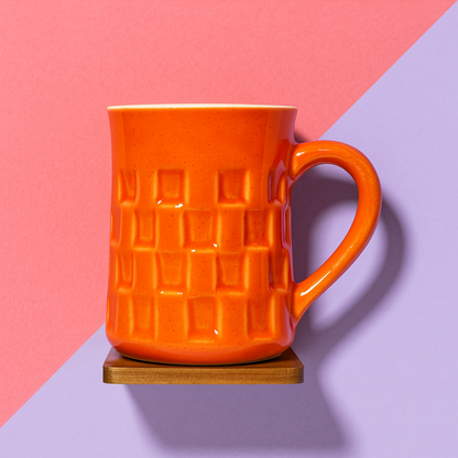 Bhokals Texture Pattern Orange Coffee Mug