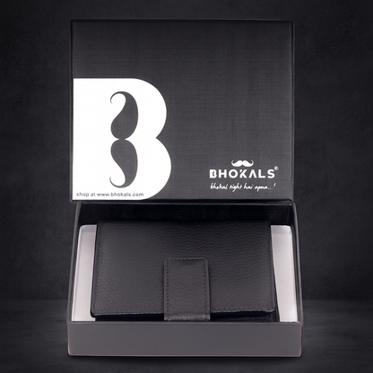 Leather Black Vertical Men Wallet