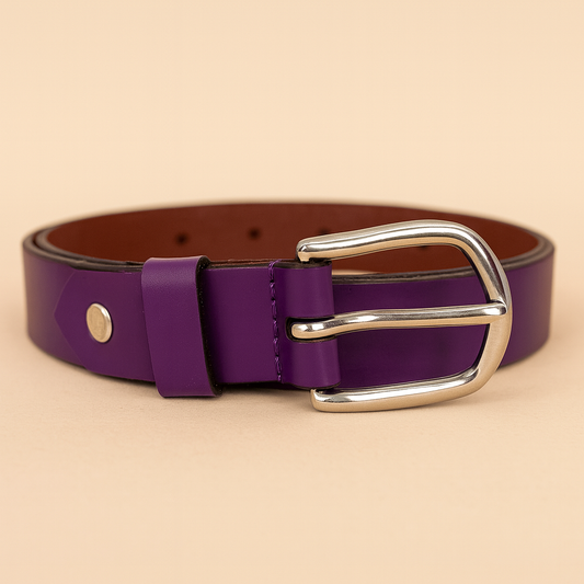 Bhokals Women Purple Leather Belt