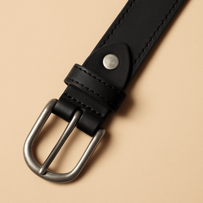 Bhokals Women Black Leather Belt